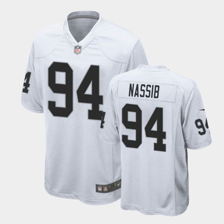 Men Oakland Raiders #94 Carl Nassib Nike White Game NFL Jersey->oakland raiders->NFL Jersey